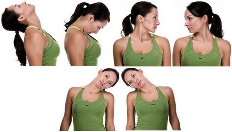 The neck rotation stretch warms up the small muscles involved in head movement and stability. These muscles are commonly neglected when stretching. Reduce Face Fat, Double Chin Exercises, Neck Tightening, Text Neck, Chin Exercises, Double Menton, Neck Exercises, Fat Loss Program, Fast Fat Loss