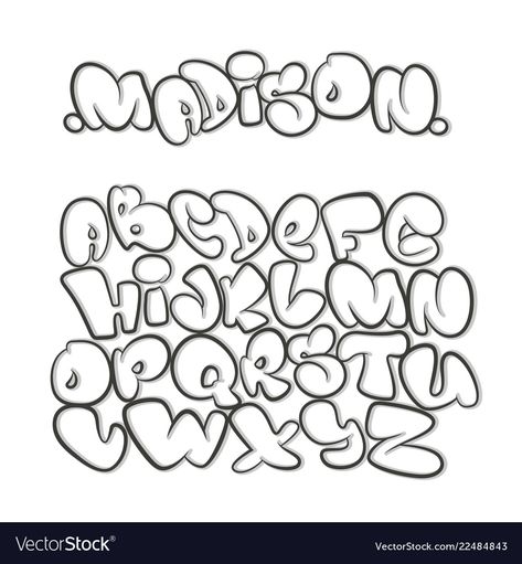 Grafitti Letters Alphabet Design, Cool Lettering Fonts Alphabet, Graffiti Cartoons Doodles, Graffiti Lettering H, Cartoon Lettering, Free Graffiti Fonts, Outline Cartoon, Graffiti Alphabet Styles, Cartoon Alphabet