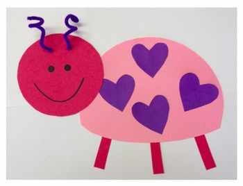 Valentine Day Crafts Valentine Day Crafts Love Bug Preschool Craft, Toddler Love Bug Craft, Preschool Love Bug Craft, February Crafts For Adults Simple, Love Bug Valentine Craft, Love Bug Crafts For Toddlers, Valentine’s Day Toddler Gift, Lovebug Craft, February Craft Ideas