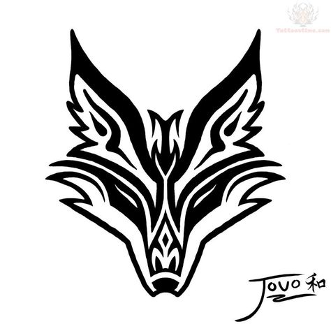 Fox Head Tattoo, Fox Tattoo Design, Head Tattoo, Fox Tattoo, Arabic Tattoo, Celtic Tattoos, Fox Head, Maori Tattoo, Desenho Tattoo