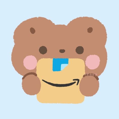 Amazon App Icon, Bear App, Rabbit Icon, Bear Icon, Kawaii App, Mobile App Icon, Widget Design, Ipad Ios, Cute App