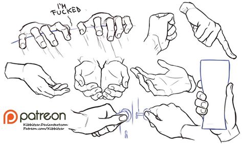 kibbitzer is creating monthly collections of reference sheets! | Patreon Hand References, Drawing Hands, Cupped Hands, Hand Drawing Reference, Hand Reference, Reference Sheet, Drawing Refs, Anatomy Drawing, Poses References