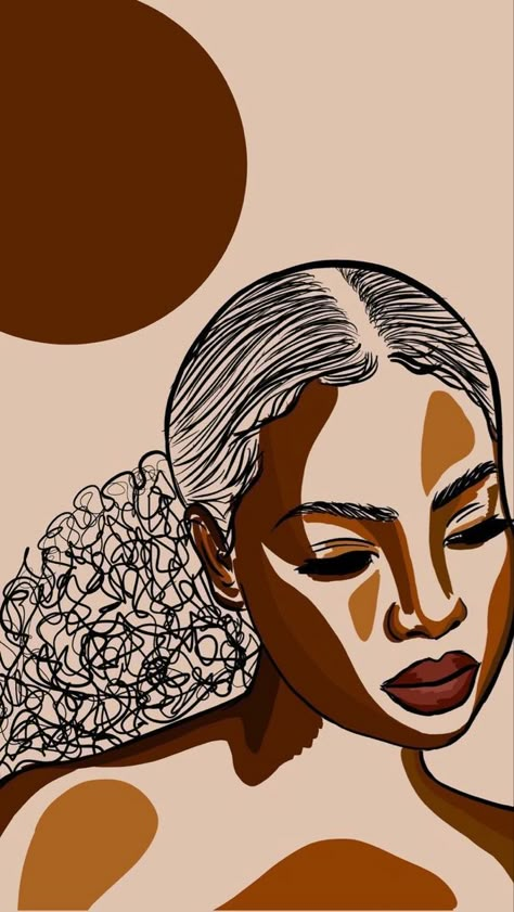 African Inspired Paintings, Painting Of A Black Woman, Graphic Words Design, Drawing Of Black Women, Black Art Inspiration, Afro Painting Black Art, Paintings Black Women, Painting Ideas Brown, Black Artwork Inspiration