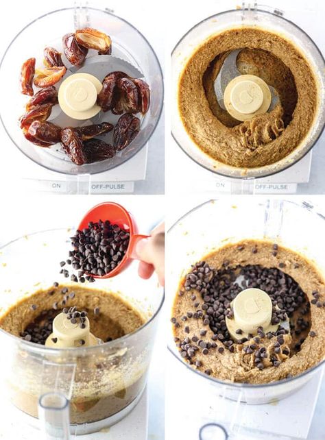 Edible Cookie Dough (Egg-free & Dairy-free) Cookie Dough Dates, Cookie Dough With Dates, Healthy Date Recipe, Date Cookie Dough, Edible Cookie Dough Healthy, Date Recipes Healthy, Aip Treats, Weight Watcher Cookies, Toddler Cookies