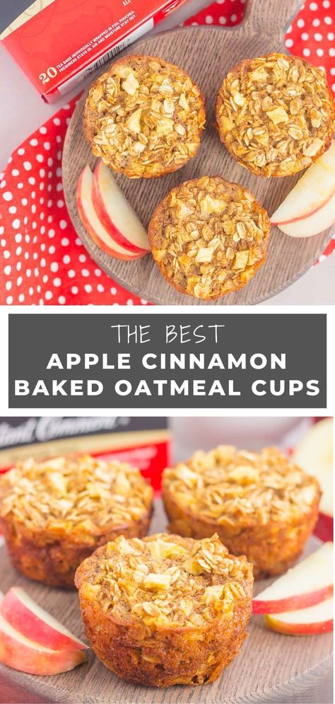 Cinnamon Breakfast Bites, Fresh Apple Recipes, Apple Cinnamon Oatmeal Muffins, Cinnamon Oatmeal Muffins, Apple Cinnamon Baked Oatmeal, Cinnamon Baked Oatmeal, Oatmeal Baked, Apple Oatmeal Muffins, Baked Apple Oatmeal