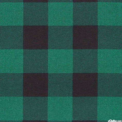 Buffalo Plaid - Lumberjack Checks - Emerald Green Green Buffalo Plaid, Sue Johnson, Jewel Tone Colors, Free Quilt Patterns, Green Quilt, Wide Stripes, Diagonal Stripes, Lumberjack, Quilt Patterns Free