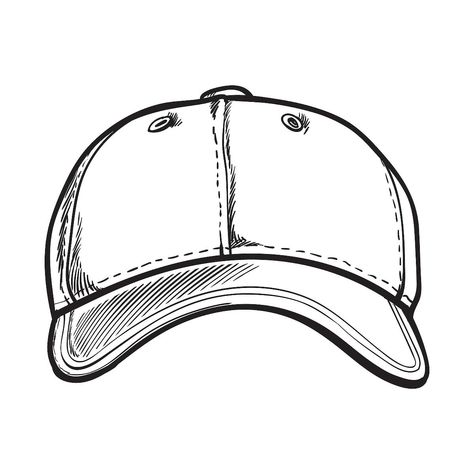 Baseball Coloring Pages for Kids: Fun & Free Printable Baseball Coloring Pages to Help Get Your World Series™ On | Printables | 30Seconds Mom Baseball Cap Drawing, Baseball Sketch, Cap Front View, Cap Sketch, Teen Coloring Pages, Baseball Coloring Pages, Teeth Images, Printable Baseball, Dancing Clipart