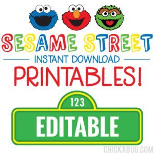 Instant Download Sesame Street Birthday Party Printables! Including EDITABLE STREET SIGNS in all different sizes! Sesame Street Birthday Party Printables Free, This Party Is Brought To You By Sign, Sesame Street Party Printables Free, Sesame Street Birthday Free Printables, Elmo Birthday Party Snack Ideas, Sesame Street Letter Of The Day Sign, Sesame Street Street Sign, Sesame Street Classroom Decorations, Free Sesame Street Party Printables