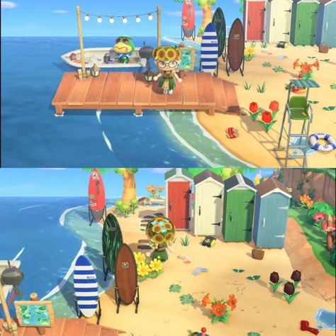 Acnh Beach, Build Design, Animal Crossing Memes, Forest Core, Animal Crossing Wild World, Island Theme, Animal Crossing Characters, Tropical Animals, Animal Crossing Pocket Camp