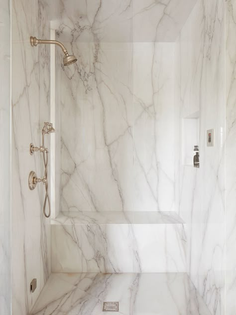 French Country Bathroom Floor Tile, Master Bath Ideas Traditional, Marble Tile Bathroom Shower Master Bath, Latest Bathroom Designs Master Bath, Master Shower Large Tile, Wabi Sabi Master Bath, Large Tile Shower Floor Ideas, Large Format Tile Shower Wall Vertical, Master Bath Large Tile