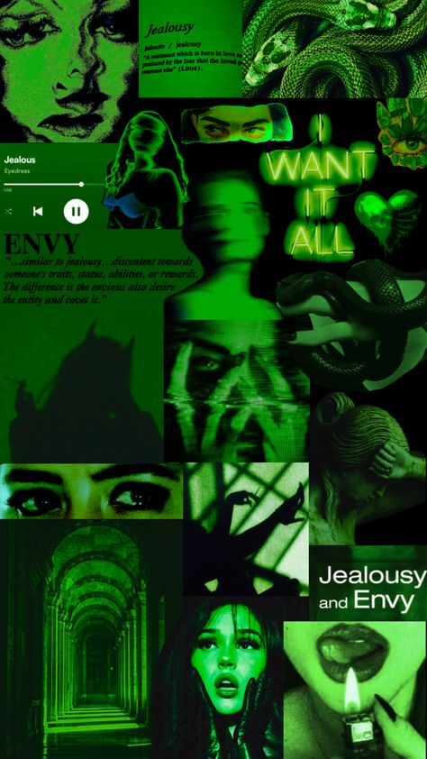 ENVY: the seven deadly sins 3/7 #green #jealousy #envy #sevendeadlysins 7 Deadly Sins Aesthetic, Envy Sin, 7 Deadly Sins Envy, Deadly Sins Aesthetic, Envy Aesthetic, Sins Aesthetic, The Seven Deadly Sins, 7 Deadly Sins, Ap Art