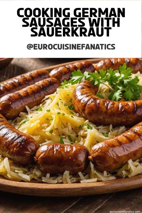 Prepare to enhance your bratwurst and sauerkraut experience with these essential tips that will have your guests wanting more! #europeancuisine #authentic #european #cuisine #italianfood #frenchfood #greekfood Authentic German Sauerkraut Recipe, Sausages And Sauerkraut, Bratwurst And Sauerkraut, German Sauerkraut Recipe, Tips For Cooking, German Sausage, German Potatoes, Sauerkraut Recipes, German Potato Salad