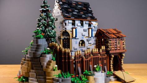 Lego Midevil, Lego Medieval House, Lego Diorama, Lego Rivendell, Lego Medieval Castle, Lego Land, Lego Medieval, Lego Display, Simpsons Art