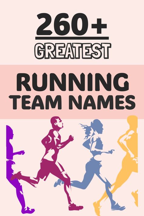 Find the perfect name for your team in our collection of 260+ running team names. From classic to unique, we’ve got names that fit every team’s personality. Explore now! Fun Team Names, Running Team Names, Netball Team Names, Hockey Team Names, Softball Team Names, Fantasy Hockey, Football Team Names, Fantasy Basketball, Funny Running