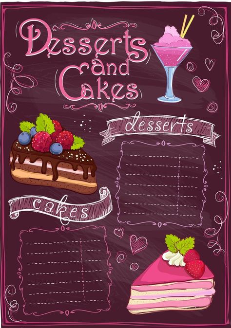 Pink cake beverage menu poster background template Cake Menu Background Design, Menu Background Design, Poster Background Template, Papan Tulis Kapur, Menu Background, Cake Background, Baking Logo Design, Cake Wallpaper, Menu Card Design