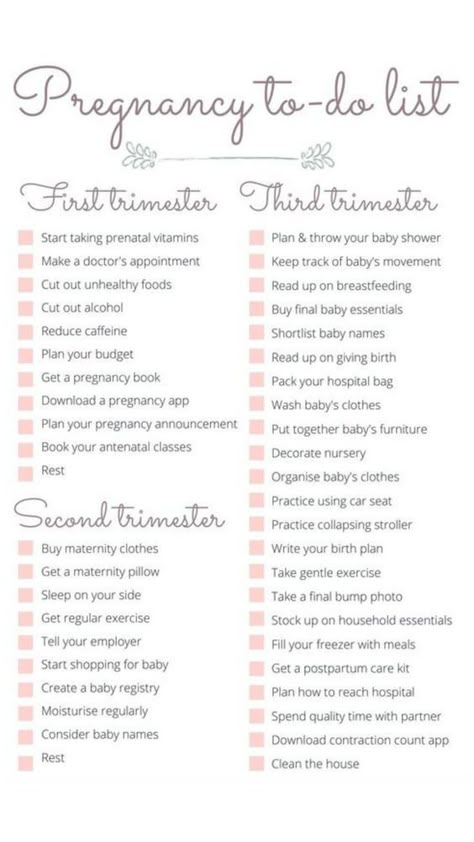 Pregnancy to-do list What To Do When Pregnant Timeline, Pregnancy Books Journal, Baby To Do List Pregnancy, When To Announce Pregnancy Timeline, Preganacy Tips, Pregnancy Hacks Tips, Pregnancy Timeline To Do List, Pregnancy To Do List Month By Month, Second Trimester To Do List