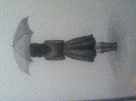 Waiting alone- drawing by Mikayla Koski Sketch Pencil Drawings, Umbrella Sketch, Woman Holding Umbrella, Umbrella Aesthetic, Poetic Pictures, Umbrella Drawing, High Quality Woman, Holding Umbrella, Girl With Umbrella