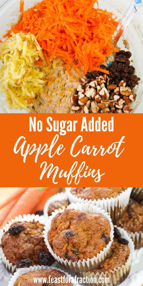 Carrot Breakfast Muffins Healthy, Vegetable Breakfast Muffins, Low Sugar Carrot Muffins, Vegetable Muffins Recipes, Keto Carrot Muffins, Muffins With Vegetables, Veggie Breakfast Muffins, Apple Carrot Spinach Muffins, Whole Wheat Carrot Muffins