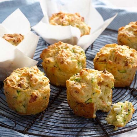 Collect this Bacon, Fetta & Zucchini Muffins recipe by Western Star. MYFOODBOOK.COM.AU | MAKE FREE COOKBOOKS Savoury Vegetable Muffins, Vegetable Muffins, Savory Muffins Recipes, Zucchini Muffin Recipes, Zucchini Feta, The Whoot, Savory Muffins, Cheese Muffins, Zucchini Muffins