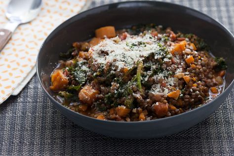 Braised Beluga Lentils  with Kale & Rosemary. Visit http://www.blueapron.com/ to receive the ingredients. Recipes With Kale, Beans Cornbread, Almond Cheese, Recipes Beans, Lentil Curry Recipes, Rosemary Recipes, Beans And Lentils, Blue Apron Recipes, Beans Beans