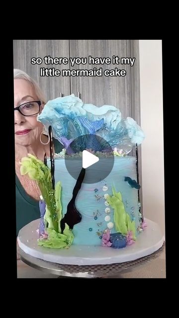 Anita Wright | Deep fried spring roll wrappers, isomalt seaweed, chocolate mermaid tails and cake!  What more could you ask for?😍
.
.
.
##cake #cakes... | Instagram Mermaid Tail Cake, Spring Roll Wrappers, Little Mermaid Cakes, Spring Roll, New Westminster, Mermaid Cakes, Mermaid Tails, Sugar Craft, Spring Rolls