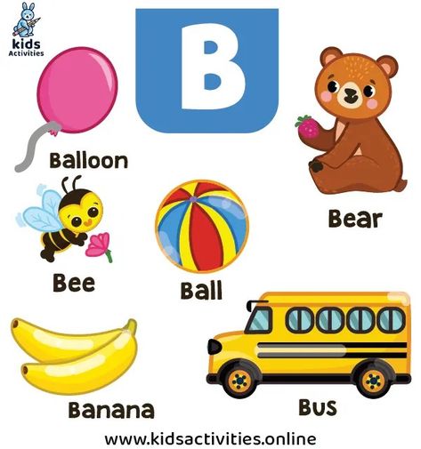 B Letter Words, Preschool Words, Letter B Activities, Letter B Worksheets, Free Math Games, Letter Worksheets For Preschool, Letter Flashcards, Kindergarten Math Games, Alphabet Worksheets Kindergarten