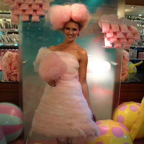 Cotton Candy MAC Playland style Fashion Forward | Fashion Trend Forward Cotton Candy Costume Women, Cotton Candy Costume Diy, Cotton Candy Outfit, Cotton Candy Halloween Costume, Two Person Costumes, Candy Land Costumes, Cotton Candy Costume, Candy Outfit, Candy Costume