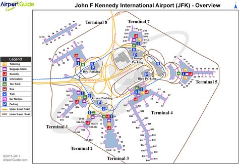 New York - John F Kennedy International (JFK) Airport Terminal Map - Overview Jfk Airport New York, New York Airport, Map Images, Airport Guide, Newark Liberty International Airport, Visual Management, Airport Map, New York Map, Jfk Airport