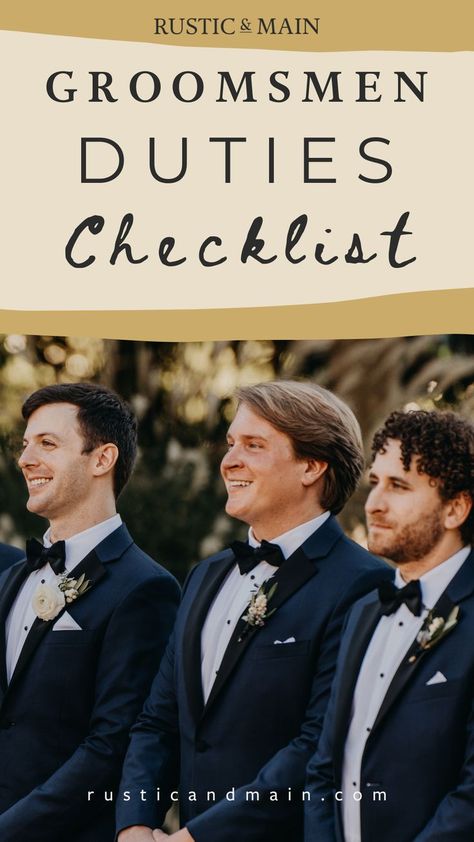 groomsmen-duties-checklist Wedding Responsibilities, Groomsmen Duties, Military Marriage, Rustic Wedding Rings, American Lifestyle, Summer Garden Wedding, Celtic Culture, Romantic Summer, Wedding Groomsmen