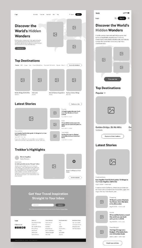 Website Layouts Wireframes, Different Website Design, Landing Page Wireframe Layout, Portfolio Wireframe Website Designs, Web Pages Design Ideas, Mobile Website Design Inspiration, Research Layout Design, Web Wireframe Design, Portfolio Page Design Website