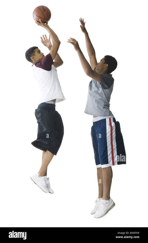 Download this stock image: Profile of a teenage boy and a young man playing basketball - ANKFH4 from Alamy's library of millions of high resolution stock photos, illustrations and vectors. People Playing Basketball, Basketball Moves, People Cutout, Basketball Png, Basketball Photos, People Reference, Photography Themes, Sport Illustration, Playing Basketball