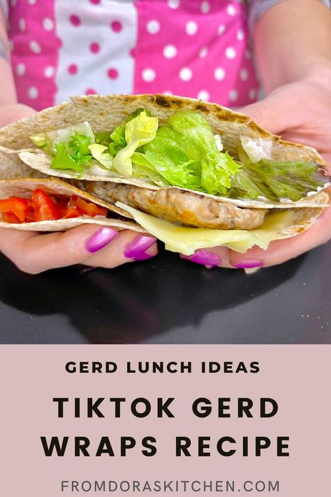 Try this delicious GERD wraps recipe, perfect for anyone following a GERD diet! It's one of the tastiest GERD lunch ideas and a great addition to your collection of GERD diet recipes meals healthy options! Gerd Diet Recipes Meals, Soft Tortilla Recipe, Dora Kitchen, Cheeseburger Wrap, Gerd Diet Recipes, Cheeseburger Wraps, Gerd Recipes, Gerd Diet, Wrap Recipe