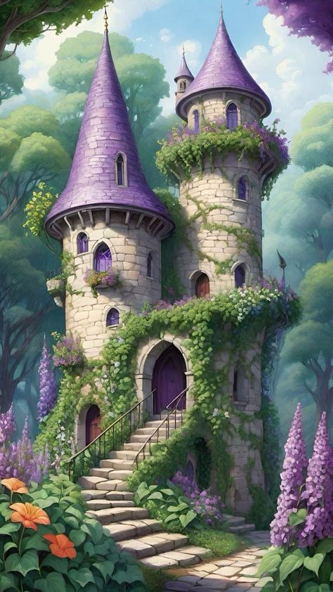 Elves Kingdom, Sims4 Inspiration, Whimsical Architecture, Dreamy Castle, Magic And Mystery, Designing A Home, Magical House, Interior Elements, Fairy Castle