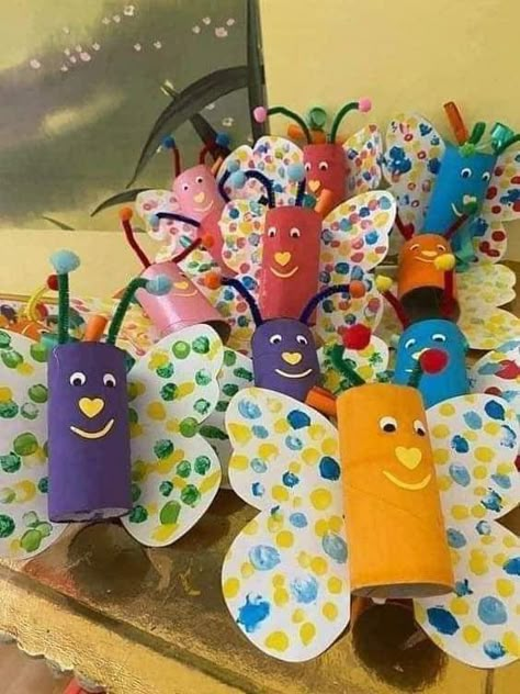 Insect Crafts, Church Easter Decorations, Toddler Arts And Crafts, Spring Preschool, Spring Crafts For Kids, Daycare Activities, Kindergarten Crafts, Easter Art, Diy Crafts For Kids Easy