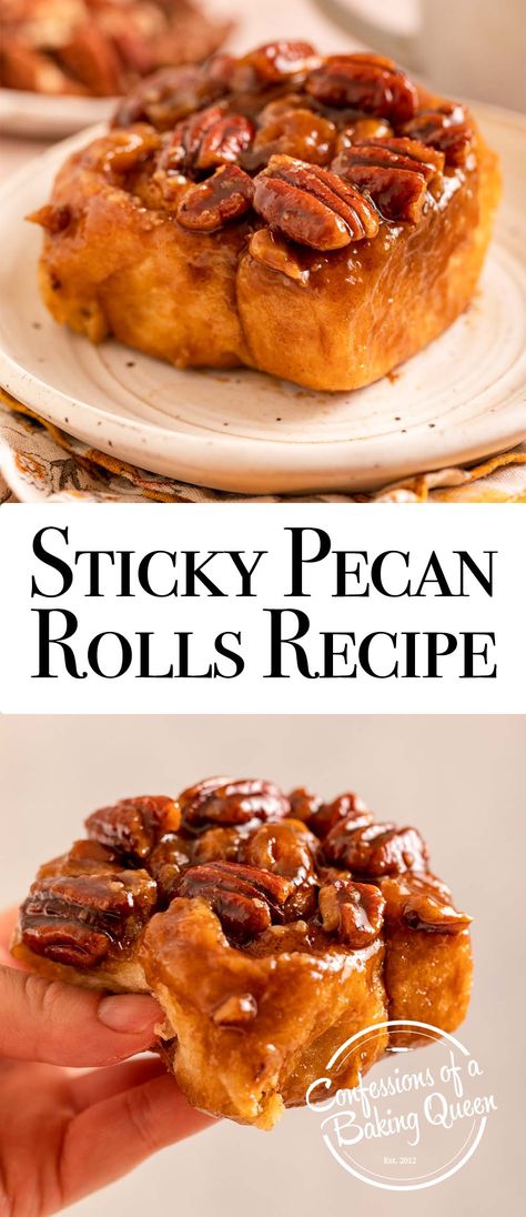 Sticky Pecan Rolls, Pecan Sticky Rolls, Sweet Rolls Recipe Easy, Pecan Sticky Buns Recipes, Pecan Cinnamon Rolls Recipe, Pecan Rolls Recipe Sticky Buns Easy, Pecan Rolls Recipe Sticky Buns, Easy Pecan Sticky Buns, Easy Caramel Pecan Sticky Buns