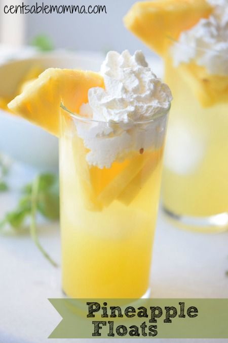 Create this fun pineapple float recipe for family night.  They're delicious with a nice mix of sweet and sour. Sweet Mixed Drinks, Pineapple Float, Recipe For Family, Floats Drinks, Pineapple Ice Cream, Float Recipes, Healthy Nutrition Plan, Ice Cream Floats, Fruit Mixes