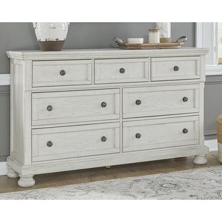 $908 - 65" King Sleigh Bed, Small Space Bedroom, 7 Drawer Dresser, 9 Drawer Dresser, White Dresser, Ashley Furniture Homestore, Grain Texture, Panel Headboard, Dressers And Chests