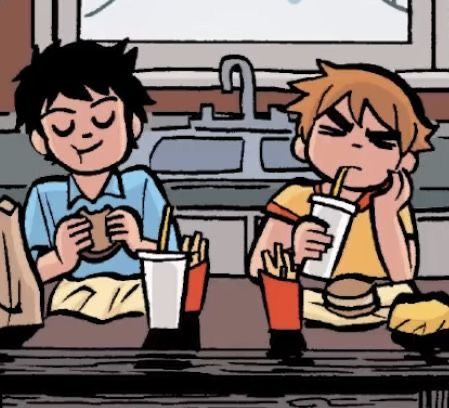 Scott And Wallace, Wallace Wells Scott Pilgrim, Wallace Wells, Scott Pilgrim Vs The World, Vs The World, Scott Pilgrim, A Table