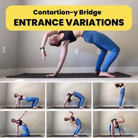 Dani Winks Flexibility on Instagram: "Looking to add some ✨flair✨ to your regular ‘ol push-up-into-bridge? In the contortion world we work on LOTS of different entrances into a bridge to help train different aspects of flexibility, and frankly because they look cool (contortion is, after all, a performance art!). . These are some of my favorites that I use in choreographies, and I’ll be breaking down in the upcoming Contortion Fundamentals 4-week class series kicking off this Saturday. There ar A Bridge, Sell Out, My Favorites, Performance Art, Look Cool, Work On, Push Up, Entrance, Bridge