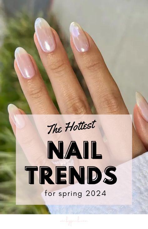 This post is all about the Hottest Nail Trends For Spring 2024! We Will review what nail designs are the best and what trends, lengths, and shapes you’ll want to explore for 2024 | Spring Nails | Nail ideas Matte Nails Glitter, Hottest Nail Trends, Trend Nails, New Nail Trends, Spring Nail Polish, Simple Spring Nails, April Nails, May Nails, Nail Color Trends