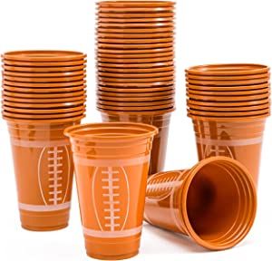 Beer pong, or large super bowl parties, this will have you covered! Football Party Drinks, Batched Cocktails, Kids Party Cups, Football Party Supplies, Football Party Decorations, Sports Party Decorations, Football Cups, Plastic Party Cups, Football Theme Party