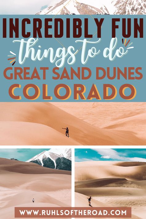 Sand Dunes Colorado, Sand Dunes National Park Colorado, Colorado National Parks, Great Sand Dunes National Park, Colorado Travel Guide, White Sands National Monument, Road Trip To Colorado, Great Sand Dunes, Explore Colorado