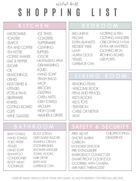 Renting out your house as an Airbnb is a lot of work. And part of being a super host is having a fully stocked house to make your guests extra comfortable. After renting my house out for 3 months, I've learned so much about keeping my guests happy. So if you want to know my rules for renting out an Airbnb and everything you need to buy, read on! It even comes with a free printable! Airbnb Host Must Haves, Airbnb Needs, Airbnb Needs List, Airbnb Rental Ideas, Air Bnb List, Airbnb Shopping List, Airbnb Condiments, Decorate Airbnb Bedroom, Cute Airbnb Rooms