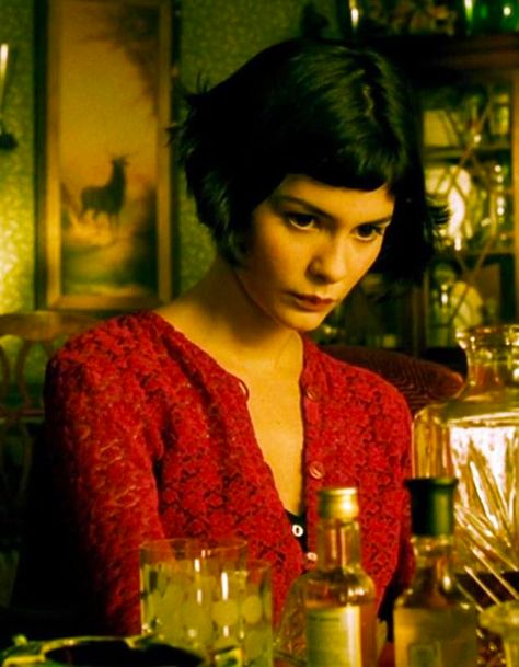 Amélie: A whimsical way to life and living Amélie Poulain Aesthetic, Audrey Tautou Style, Girl In Paris, Parisian Aesthetic, Audrey Tautou, Woman In Red, French Movies, French Cinema, 인물 사진