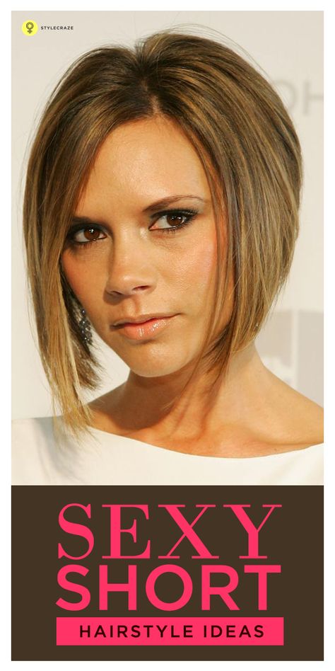 Victoria Beckham Short Hair, Victoria Beckham Hair, Beckham Hair, Dunner Wordend Haar, Trendy Bob Hairstyles, Best Bob Haircuts, Blonde Bob Hairstyles, Angled Bob, Bob Hairstyles For Fine Hair