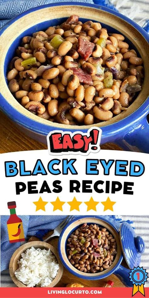 Spicy Black Eyed Peas Recipe, Easy Black Eyed Peas Recipe, Canned Black Eyed Peas Recipe, Easy Black Eyed Peas, Blackeyed Pea Recipes, Cooking Black Eyed Peas, Pork Roast Crock Pot Recipes, Black Eyed Peas Recipe, Brussel Sprout Recipes Roasted