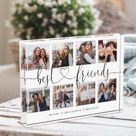 Custom Gifts For Best Friends, Cute Christmas Gifts For Best Friends, Sentimental Gifts For Best Friend, Friends Photo Collage, 3 Best Friends Gifts, Unique Best Friend Gifts, Collage Layout, Best Friends Gifts, Best Friend Christmas Gifts