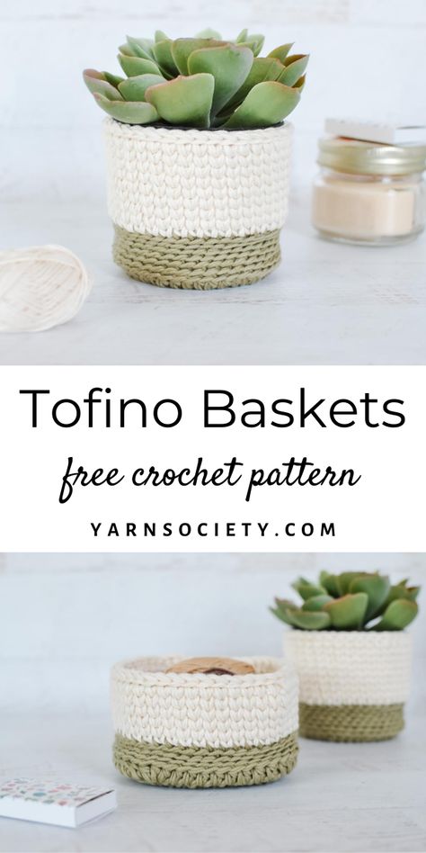 Crochet Planter Cover, Crochet Basket Patterns, Basket Crochet Pattern, Crochet Waistcoat, Crochet Plant Hanger, Spring Crochet, Crochet Basket Pattern Free, Basket Crochet, Fiber Crafts