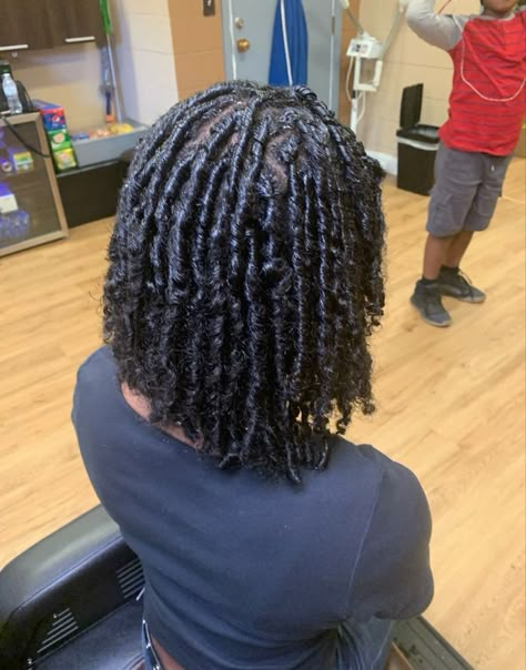 Starter Locs Curly Hair, Coils Locs On Natural Hair, Different Types Of Starter Locs, Starter Locs On Long Natural Hair, Cool Starter Locs, Starter Coils Locs, Locs Women Starter, Starter Locs Female, 2 Strand Twist Styles Natural Locs