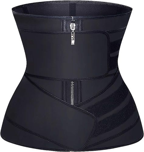 YIANNA Latex Waist Trainer for Women Tummy Control Jsculpt Double Sweat Trimmer Belt Workout Training Sport Girdle, YA2223-Black-XS at Amazon Women’s Clothing store Latex Waist Trainer, Exercise Routine, Waist Cincher, Waist Trainer, Black Xs, Amazon Women, Fitness Training, Workout Routine, Clothing Store